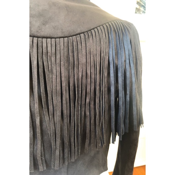 NWT Ark & Co Fringed Suede Cropped Jacket - Picture 4 of 8